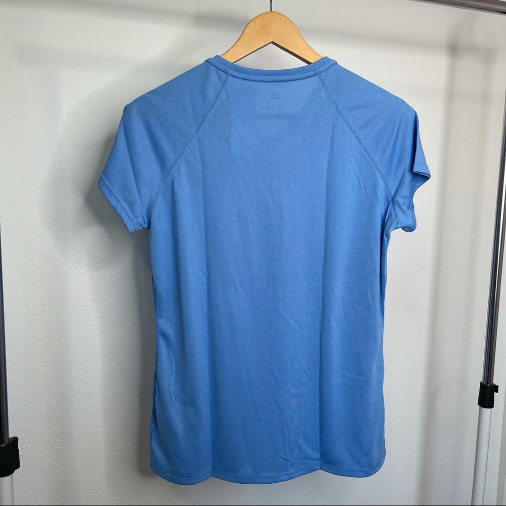 Adidas Baby Blue V-Neck Short Sleeve Shirt - Picture 7 of 7
